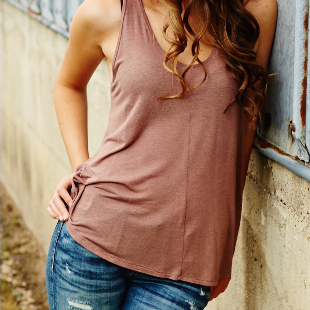 Brown knit style tank top! (Nordstrom)